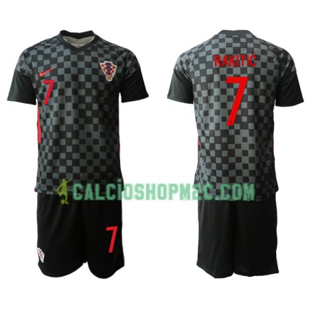 Croazia Ivan Rakitic 7 Bambino Maglia Trasferta Euro 2020 Manica Corta (+ Pantaloncini)